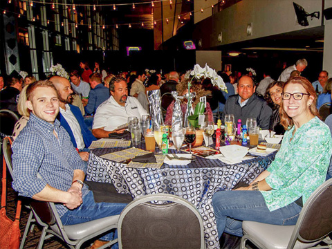 People playing Bingo at the Blue Jeans Bourbon and Bingo event